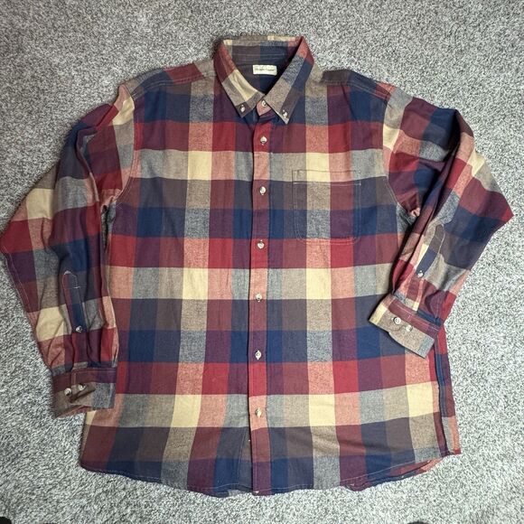 Cabela's HOBBS CREEK Plaid Flannel Shirt Autumn Check Long Sleeve Men Size XL - Picture 1 of 12